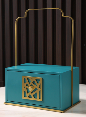 新中式风样板间木质茶盘装饰品