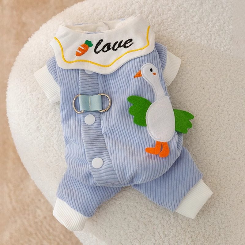 小狗狗衣服宠物服饰泰迪比熊雪纳瑞小型犬秋冬款天鹅四脚牵引棉衣,淘宝优惠券,粉丝福利购,淘宝优惠卷