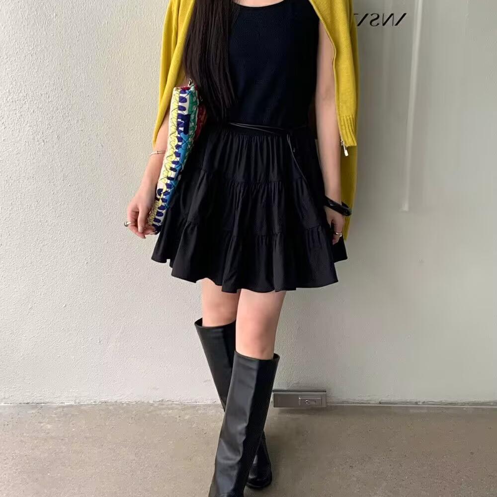 十三行高货ONE TIME春夏新款甜美纯欲风显白背心蛋糕伞裙连衣裙女 - 图3