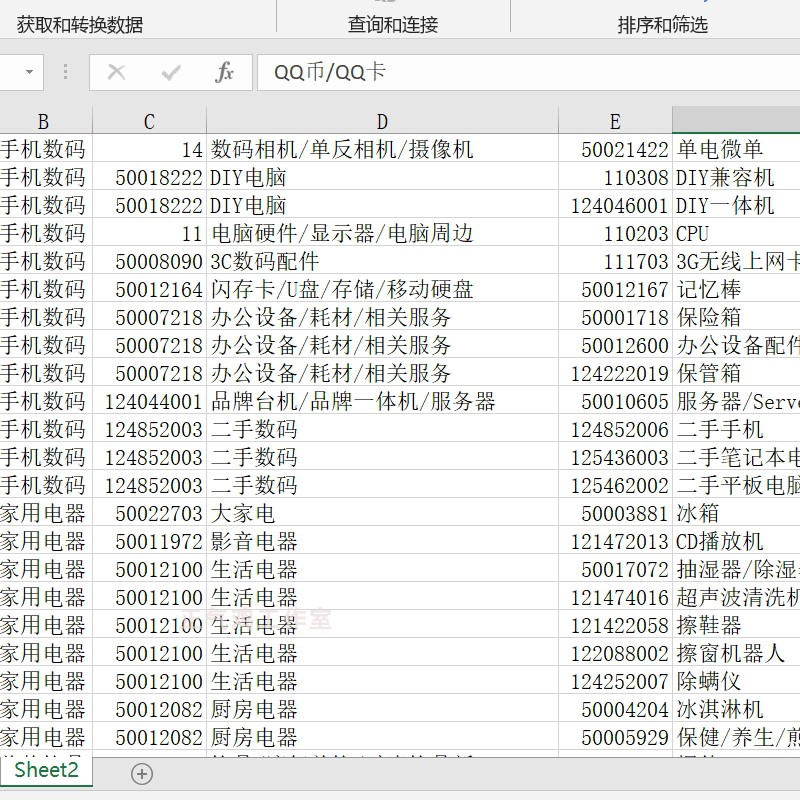 最新获取的淘宝后台所有商品类目Excel表格，1-5级，包含ID，URL-图0