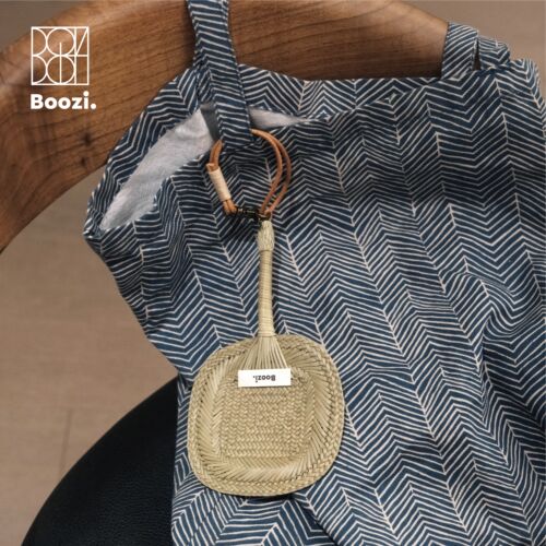 Boozi.迷你非遗手工扇项链挂件 蒲扇夏季装饰挂饰伴手礼 - 图3