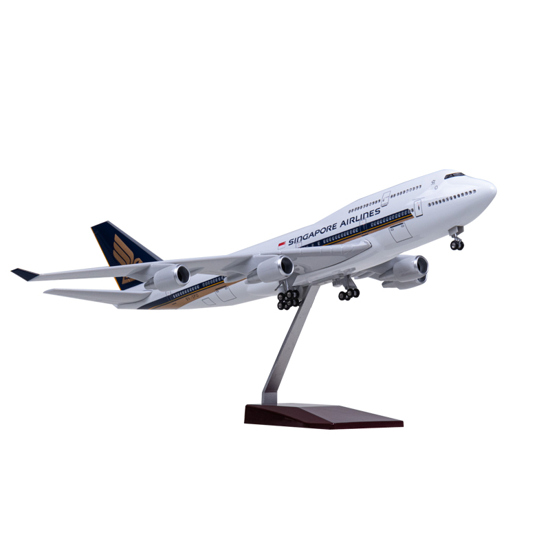 【带轮子带灯】新加坡航空新航飞机模型747客机仿真民航波音B747 - 图3
