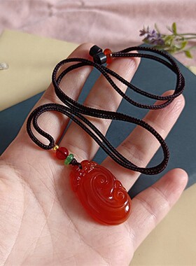 乐淘淘男女玉髓玛瑙如意吊坠