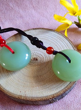 昆仑山天然平安扣男女情侣青玉