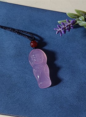 女款玛瑙玉髓红黄绿粉宝宝佛