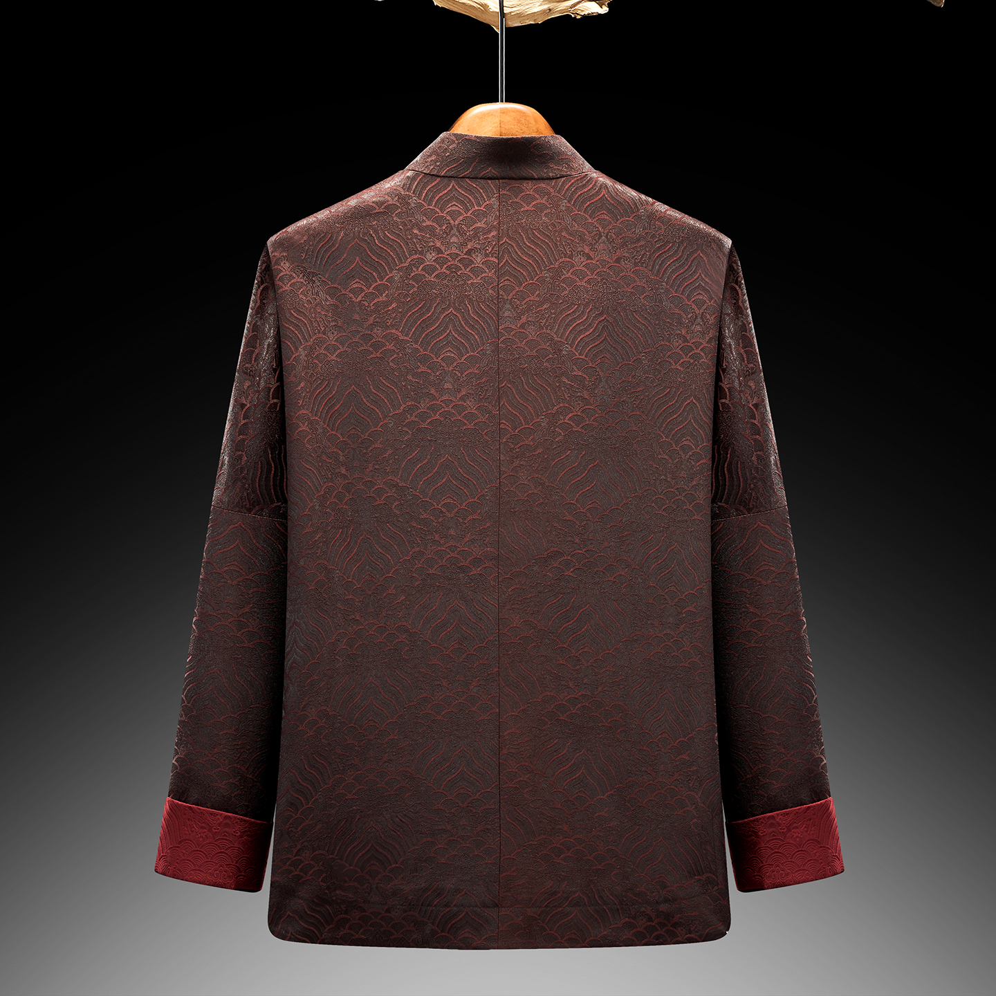 唐袭世家中式香云纱中青年唐装男春秋季长袖外套国风立领盘扣上衣,淘宝优惠券,粉丝福利购,淘宝优惠卷