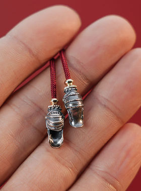 文玩S925纯银法螺法器星月菩提百