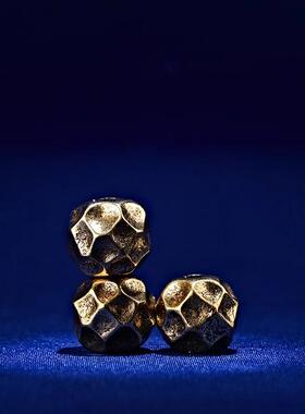10mm黄铜无相金复古做旧文玩配件