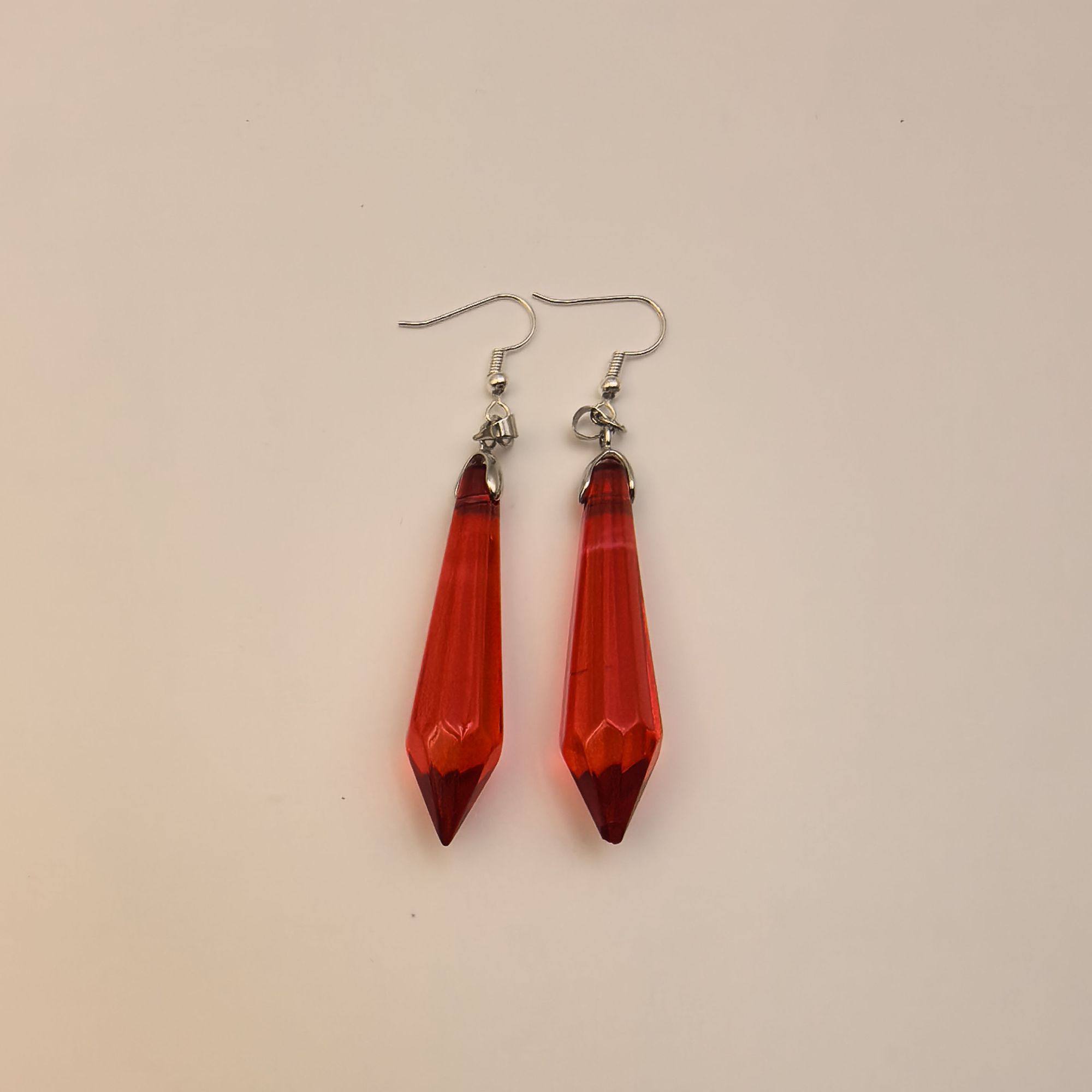 崩坏那刻夏cos耳环红色三角形耳夹二次元星穹铁道游戏同款耳饰品,淘宝优惠券,粉丝福利购,淘宝优惠卷