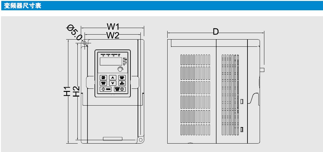 GD10-0R4G-S2-B 英威腾变频器单相220V适配电机400W 0.4KW - 图2