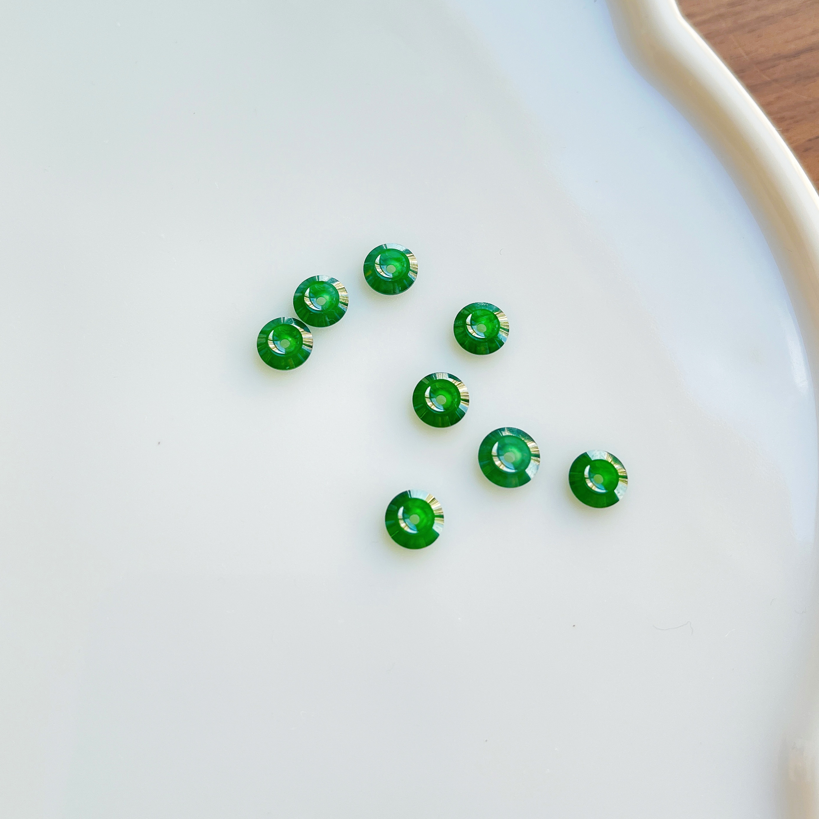 天然冰种辣阳绿色翡翠A货平安扣diy足金配件材料新中式礼物可代编,淘宝优惠券,粉丝福利购,淘宝优惠卷