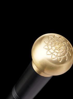 铜装铁鞘手杖剑 一体收藏摆件 未开刃