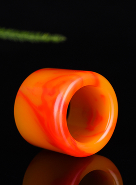 青峰玉业男款玉扳指黄龙玉扳指新疆和田金丝黄玉扳指戈壁玉石指环