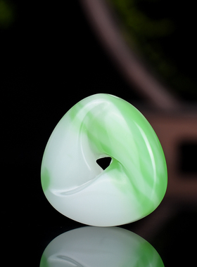 青峰玉业新疆雕刻保色包邮其他包金和田时来运转挂件颈饰项链坠民