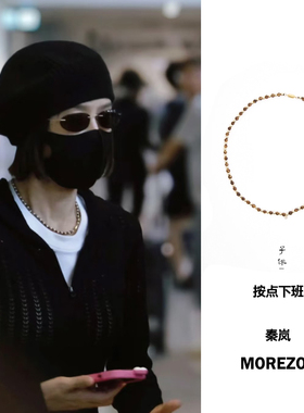 MOREZON【ZIXIU子休】设计师款沉香新中式色彩活力叠搭串珠锁骨链