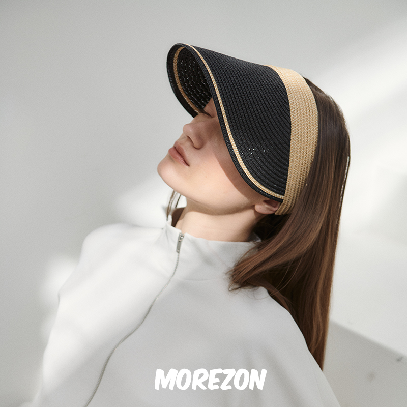 MOREZON【SHINJEO MODERN SUN VISOR】潮人夏季空顶编织遮阳帽子-图1