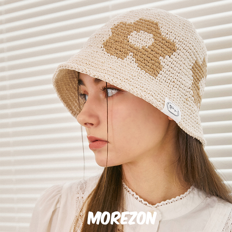 MOREZON【ELKE BLOEM STUPID FLOWER BUCKET HAT】秋冬花朵渔夫帽 - 图1