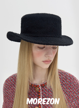 MOREZON【Brown hat Gabrielle Top Hat】秋冬设计师潮人平顶礼帽