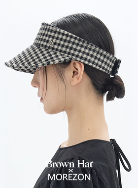 MOREZON【Brown hat Hailey Sun Visor】26春夏简约空顶遮阳帽子