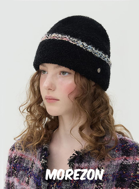MOREZON【Brown hat Charlotte Boucle Beanie】秋冬布丁毛线帽子
