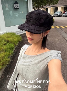 MOREZON【AWESOME NEEDS CLASSIC NEWSBOY CAP】26春夏花朵报童帽