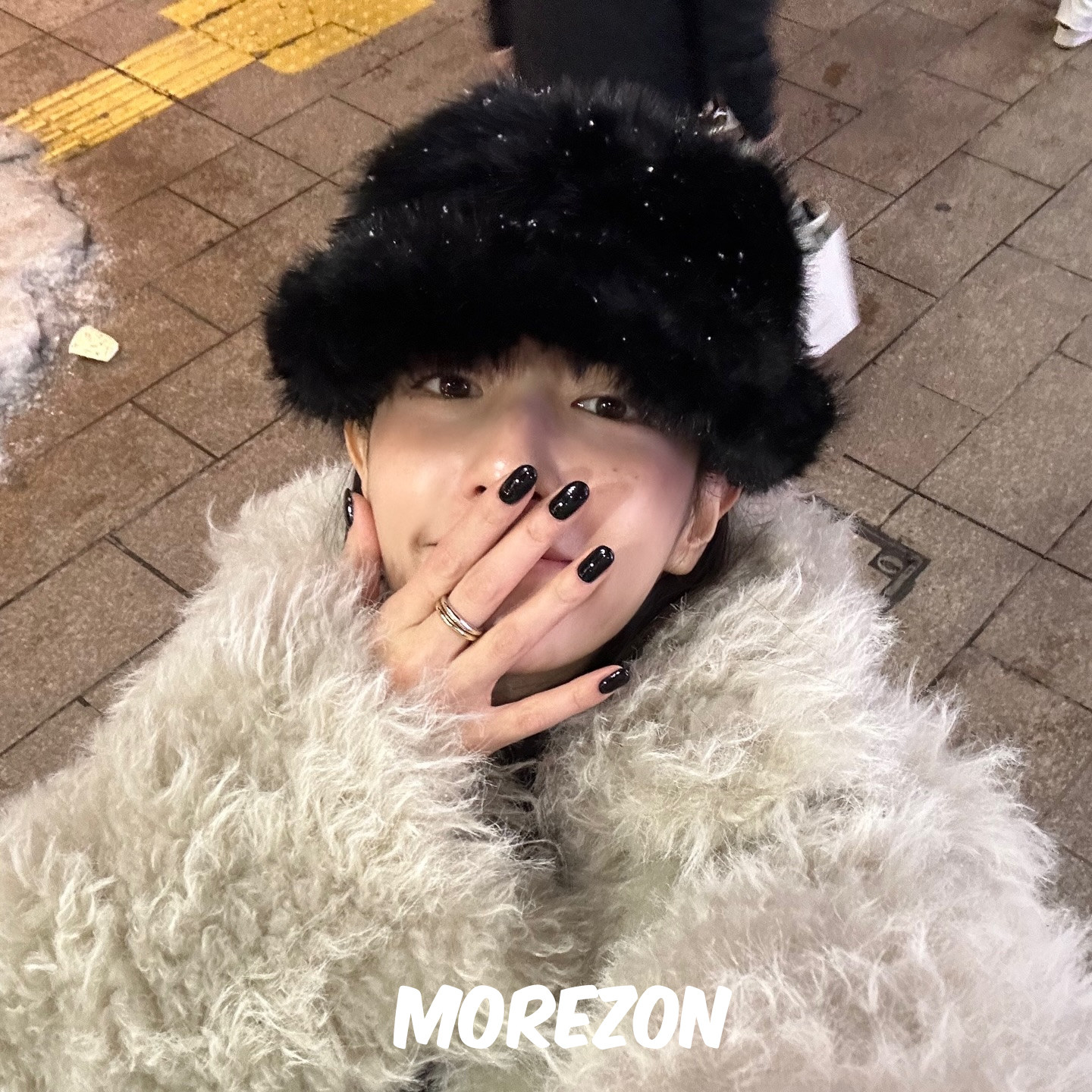 baby明星同款MOREZON【AWESOME NEEDS】25AW新款毛绒仿皮草骑士帽