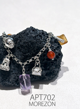 MOREZON【APT702】25春夏明星同款潮人时尚个性拉长石拼手链手串