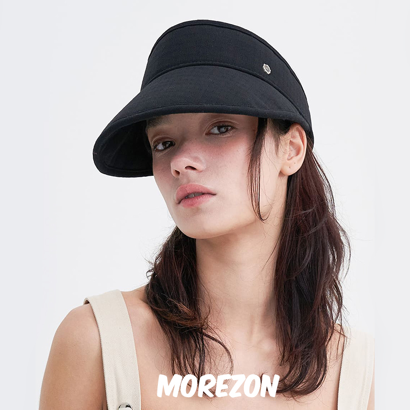 MOREZON【Brown hat Hailey Sun Visor】24春夏简约百搭空顶帽女 - 图1