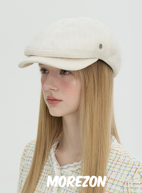 MOREZON【Brown hat Donald】秋冬潮人百搭精致纹理丝绒前进帽子