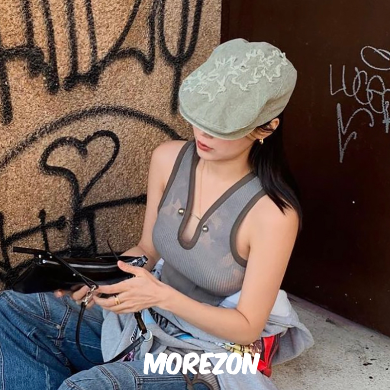 MOREZON【AWESOME NEEDS CLASSIC HUNTING CAP】24春夏字母猎人帽 - 图2