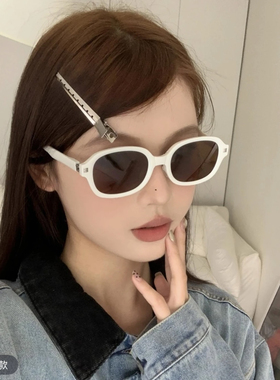 九九专享-新款椭圆折叠网红防紫外线偏光太阳镜眼镜复古辣妹时尚