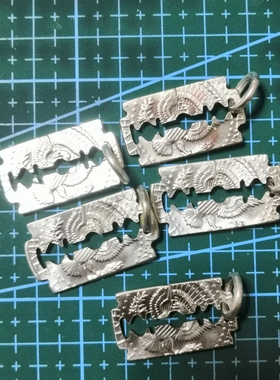 纯手工银币改制吊坠银币刀片个性项链饰品可定制包邮特价银币吊坠