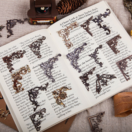 边角贴之巴洛克系列痛包diy材料痛板装饰谷美背景贴纸素材复古风 - 图2