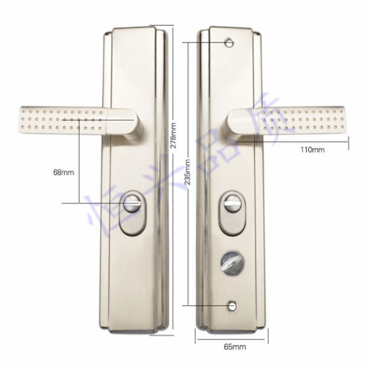 全套防盗门锁套装木门把手面板家用通用型锁具锁芯大铁门锁手柄-图0