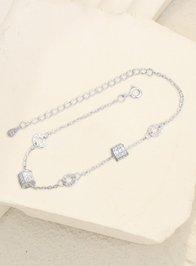 S999纯银轻奢手链几何设计