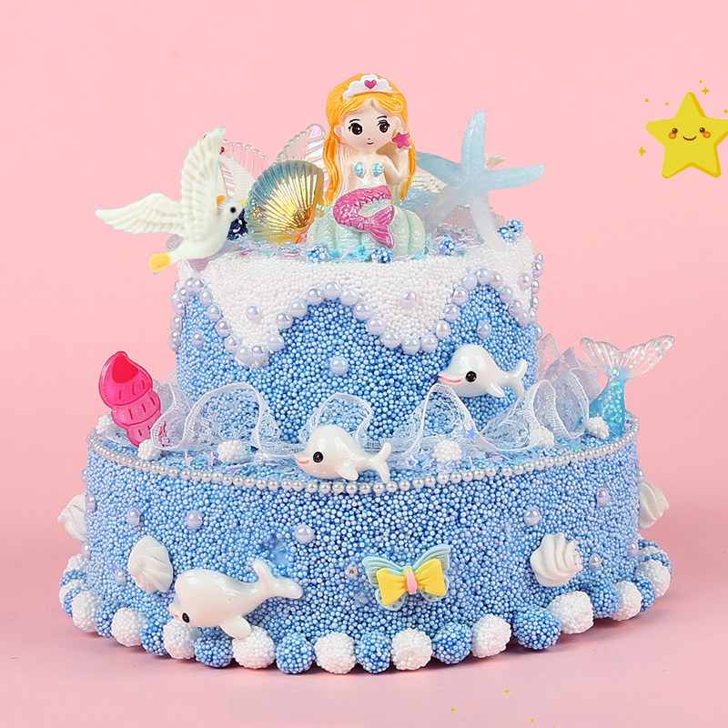 儿童小手工创意diy制作超轻粘土公主雪花泥生日蛋糕制作玩具礼物,淘宝优惠券,粉丝福利购,淘宝优惠卷