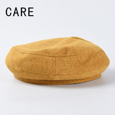 Care贝雷帽女秋冬新品日系黄色文艺复古潮百搭网红画家无檐八角帽 虎窝淘