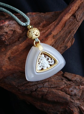 上古祥瑞九尾仙狐吊坠项链