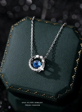 S925纯银跳动心项链女轻奢