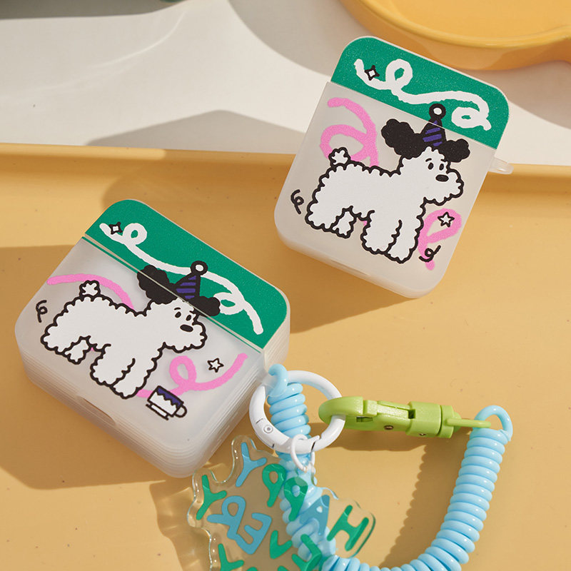 Pumzika原创小狗游乐园可爱适用苹果AirPods3 pro1/2耳机保护套带挂件软蓝色磨砂透明耳机盒,淘宝优惠券,粉丝福利购,淘宝优惠卷