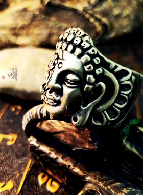 手工雕刻制作佛魔一念之间戒指