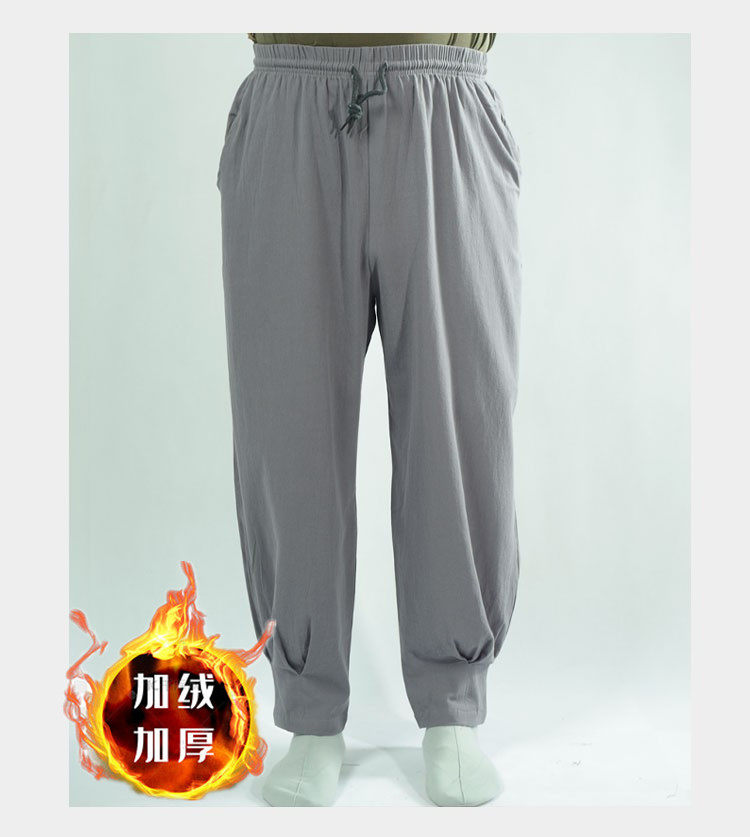 水洗亚麻免绑腿加绒僧裤短褂裤无拉链棉麻居士裤宽松和尚裤保暖,淘宝优惠券,粉丝福利购,淘宝优惠卷