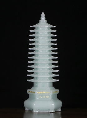 树脂十三层文昌塔书房书桌摆件