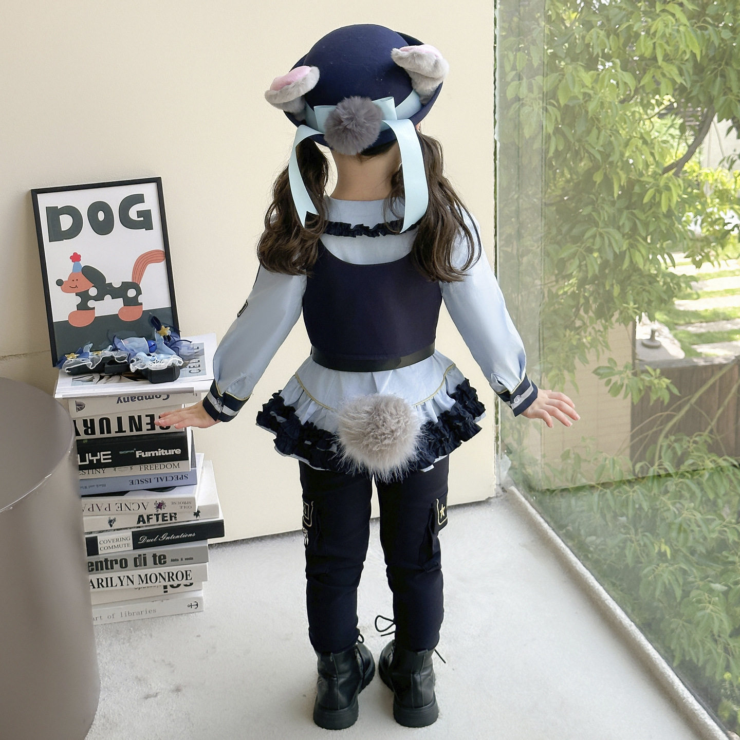 女童全套兔子警官套装新款小女孩朱迪马甲长裤纯棉三件套送礼物,淘宝优惠券,粉丝福利购,淘宝优惠卷