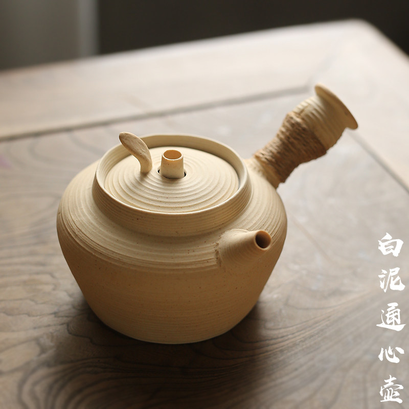 玩物集白泥砂铫烧水陶壶工夫茶壶玉书畏炭碳电陶炉煮水煮茶壶_虎窝淘