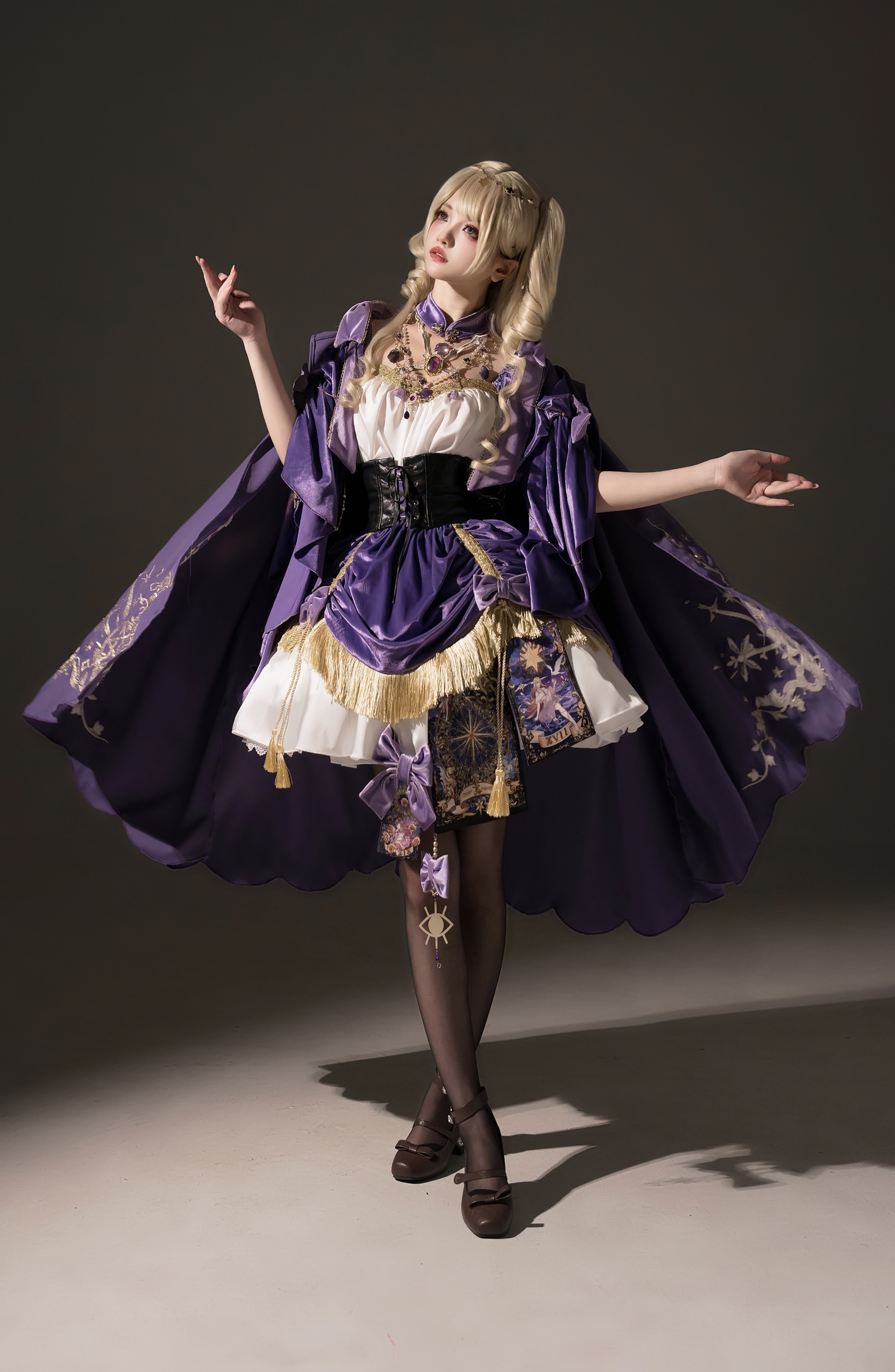 命运之轮【尾款】紫色神秘风OP塔罗元素优雅复古Lolita白日梦想家-图2