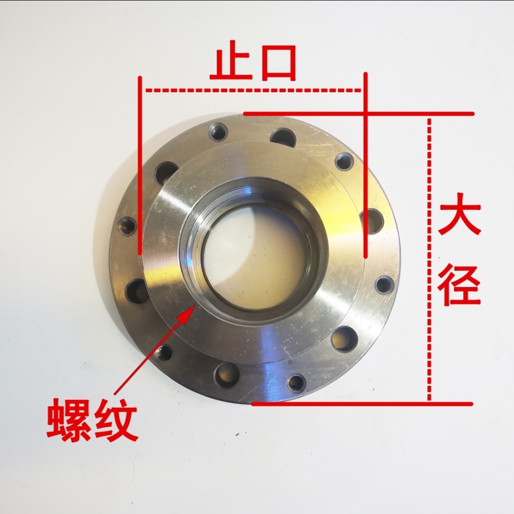 车床液压回转油缸法兰盘碳钢中空油缸法兰中实油缸法兰盘定制 - 图0