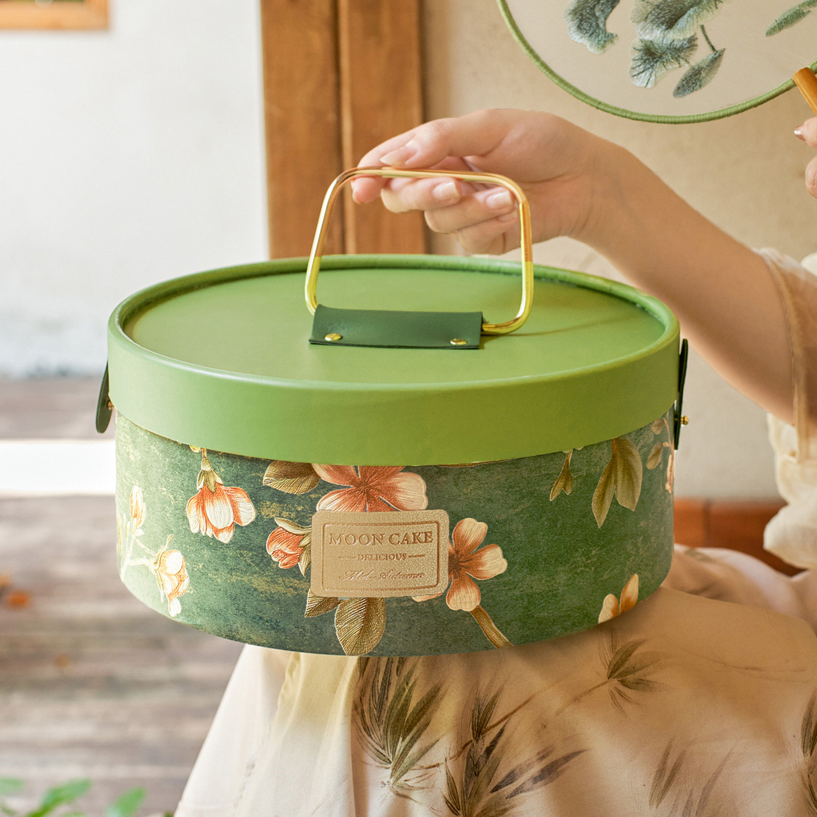 2025新款月饼包装盒8粒国风流心月饼礼盒包装盒高端手提圆桶定制,淘宝优惠券,粉丝福利购,淘宝优惠卷