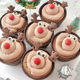 Internet celebrity popular Christmas antler biscuit cake decoration cartoon elk ornaments cocoa flavor dessert baking commercial