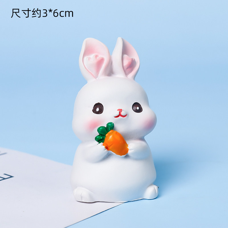 兔宝宝满月百天蛋糕装饰摆件可爱兔子男孩女孩周岁生日甜品台插件